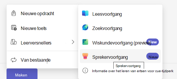 Schermafbeelding van Sprekervoortgang.