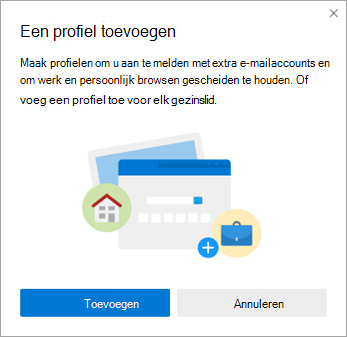 Profiel toevoegen in Edge