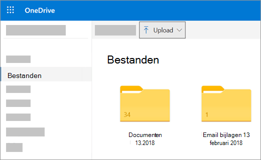 Bestanden of afbeeldingen uploaden in OneDrive