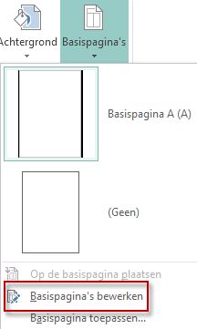 Uw basispagina's bewerken in Publisher 2013.