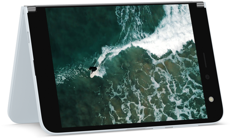 Video afspelen in de tentmodus op Surface Duo