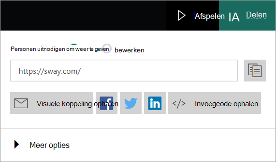 Menu Sway van uw Microsoft-account