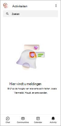 Schermopname van het scherm Gratis mobiele activiteit van Teams