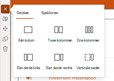 sectie toevoegen