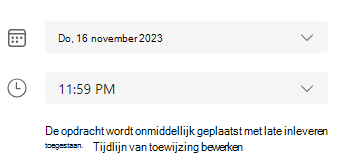 toewijzing bewerken