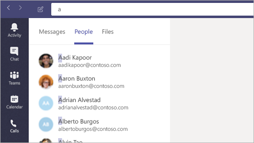 Image of command box and chat list