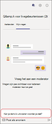 Privé Q en A Stel een vraag