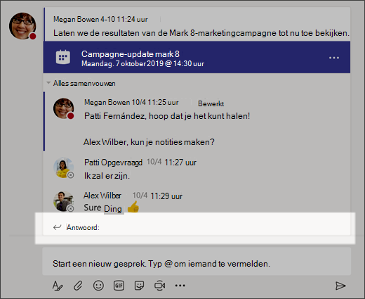 Reageren op een gesprek