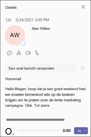 Scherm Teams-Voicemail-Details