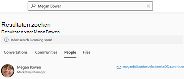 Zoekscherm Postvak IN