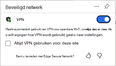 Schermopname van VPN-wisselknop
