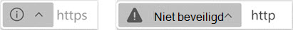 Indicator voor websites die niet veilig zijn