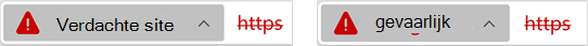 Pictogram voor een verdachte of gevaarlijke website