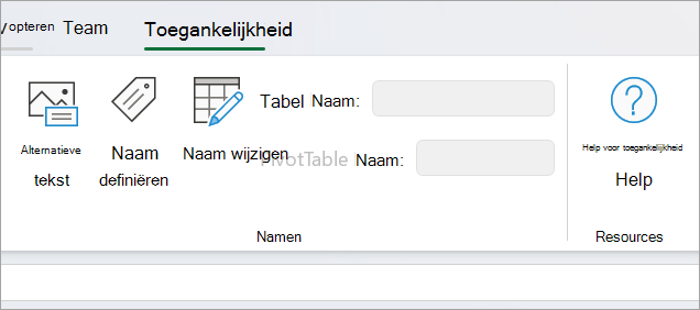 Deelvenster Toegankelijkheid