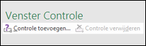 Klik op Controle toevoegen om een controle aan uw spreadsheet toe te voegen