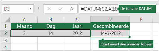 Datumfunctie Voorbeeld 2