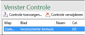 Controle verwijderen