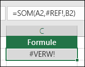 In Excel wordt de fout #REF! weergegeven wanneer een celverwijzing ongeldig is