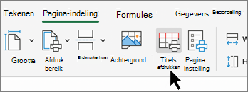Schermafbeelding van de knop Titels afdrukken