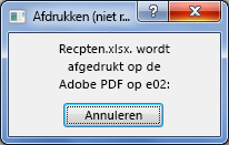 Het dialoogvenster Afdrukken wordt weergegeven als u een document naar de printer verzendt.