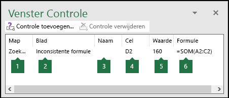 Met Watch Window kunt u eenvoudig formules bewaken die in een werkblad worden gebruikt
