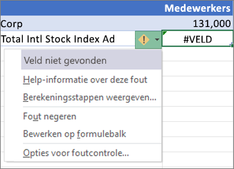 Een #VELD!-fout negeren
