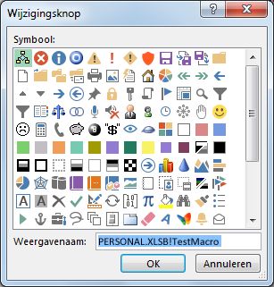 Dialoogvenster Knop wijzigen