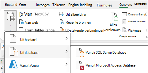 Gegevens importeren uit Access