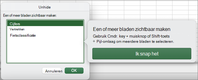 MacOS zichtbaar maken.