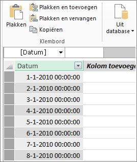 Datumtabel in Power Pivot