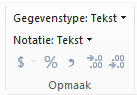 Gegevenstype op het lint