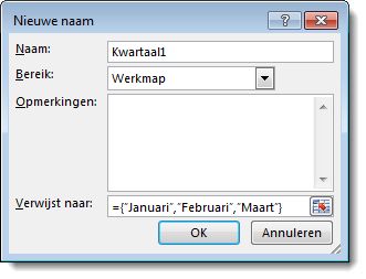 Het dialoogvenster Nieuwe naam