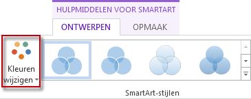 De optie Kleuren wijzigen in de groep SmartArt-stijlen