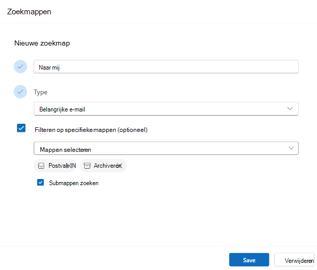 Zoekmap maken
