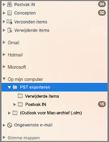 Navigatiedeelvenster met op mijn computer gemarkeerd