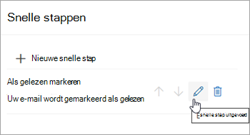 Schermopname met het pictogram Snelle stap bewerken gemarkeerd