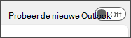 Schermopname van de wisselknop De nieuwe Outlook uitproberen