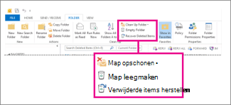 Opdracht Map leegmaken op het lint