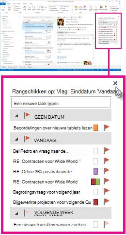 Vastgezette korte weergave Taken