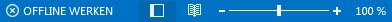Indicator Offline werken op de statusbalk van Outlook