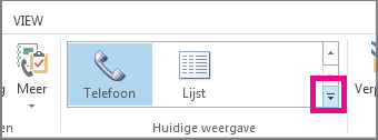 De groep Huidige weergave op het tabblad Start