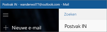Zo ziet het lint eruit in de Mail-app voor Windows 10
