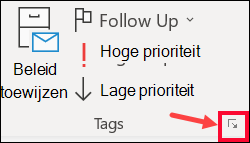 Selecteer Meer opties om een bezorgingsvertraging in te stellen.