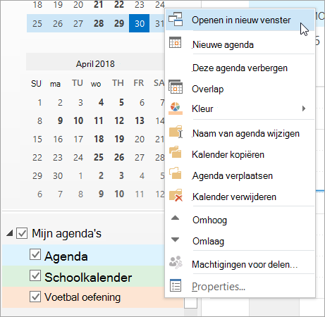 Klik op Openen in nieuw venster in het snelmenu