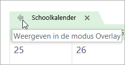 Klik op de pijl Weergeven in de modus Overlay