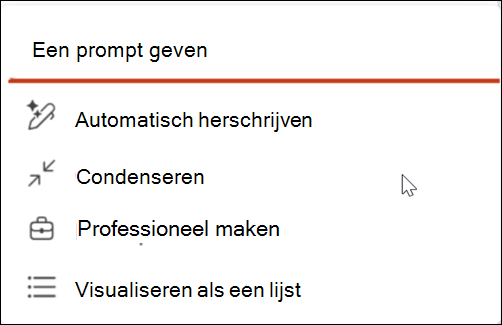 Schermopname van het pictogram Van de pen automatisch opnieuw schrijven.