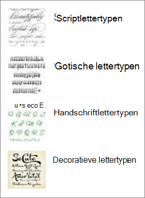 Lettertypen die u op het web kunt vinden