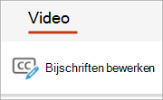 Schermafbeelding van de knop Ondertitels bewerken op het tabblad Video.