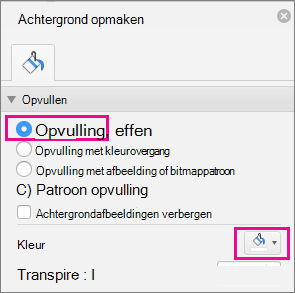 Effen opvulling in PowerPoint voor Mac