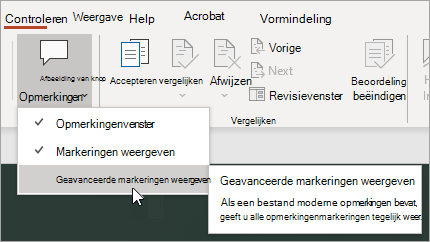 Schermafbeelding met geavanceerde markeringen